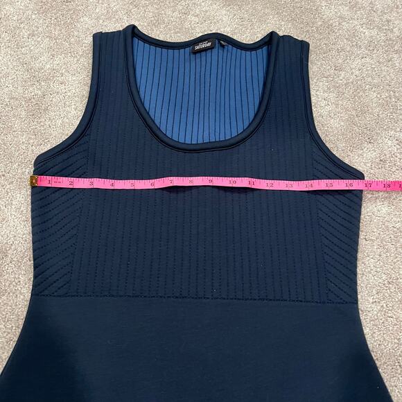 Kate Spade Saturday Women's Short Sleeveless Scuba Dress in Navy Size‎ Medium - Picture 4 of 9